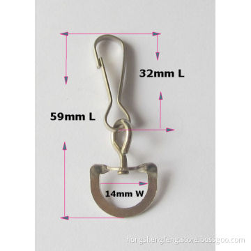 Factory Supply Metal Lanyard Badge Swivel Hook
